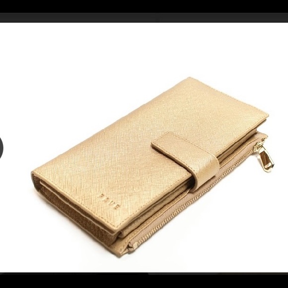 Gold leather wallet - Picture 2 of 3